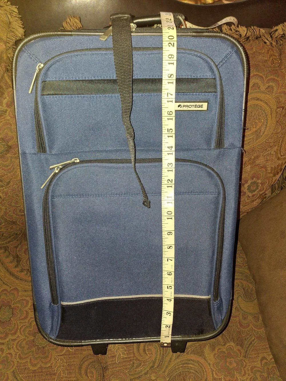Protege Navy Blue Travel Carry-On Spinner Bag